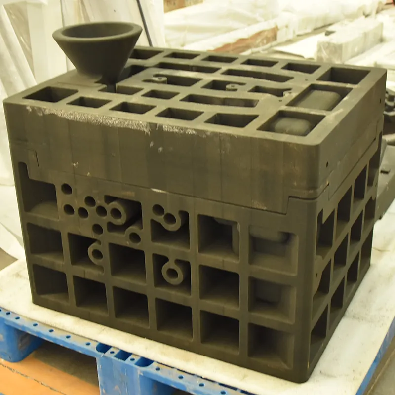 échantillons d'impression 3D en moule de sable